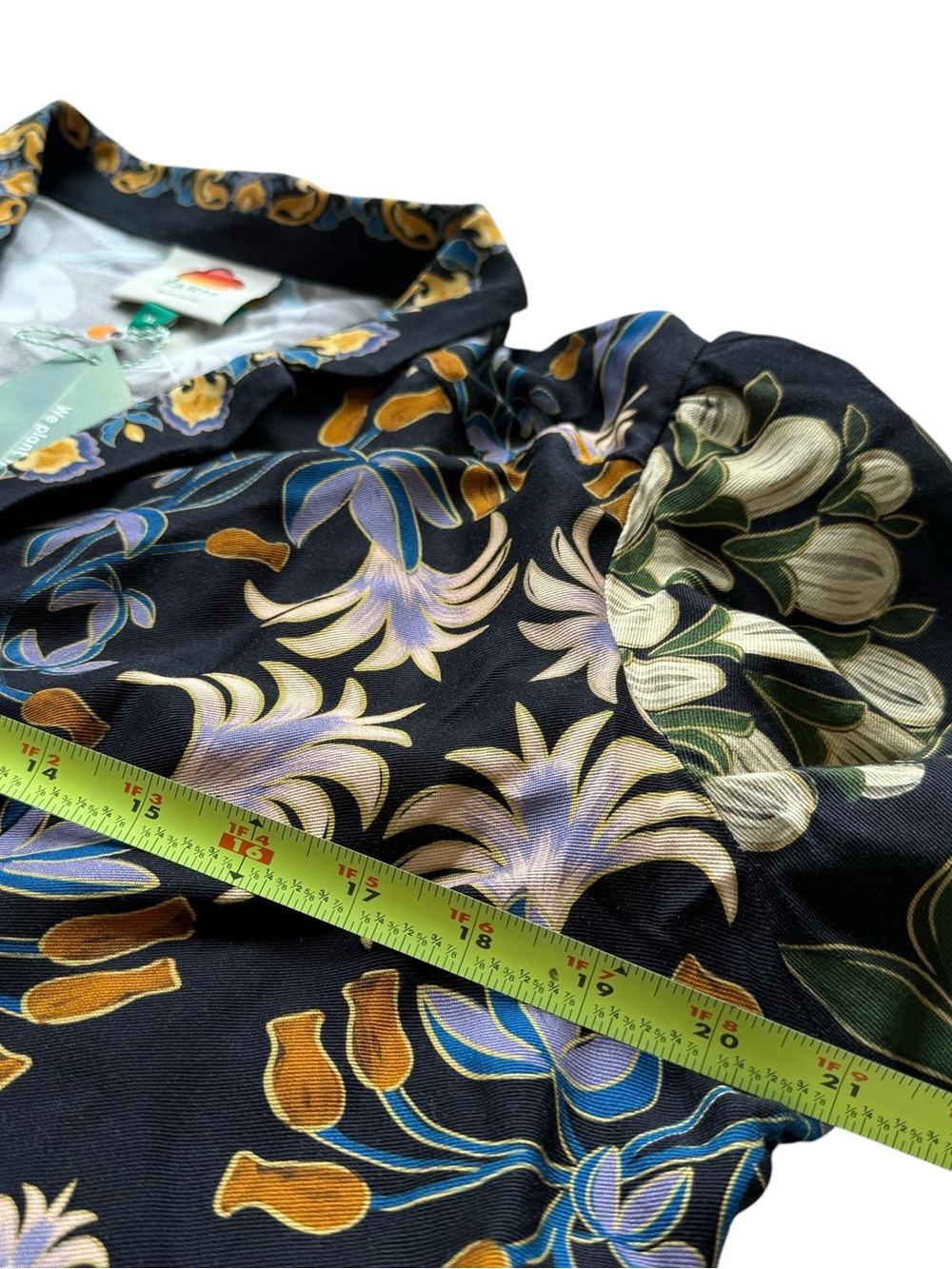NWT FARM Rio Winter Garden Mini Dress XL Bird Floral Puff Sleeve Boho Dress $248 - Picture 12 of 16